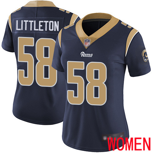 Los Angeles Rams Limited Navy Blue Women Cory Littleton Home Jersey NFL Football #58 Vapor Untouchable